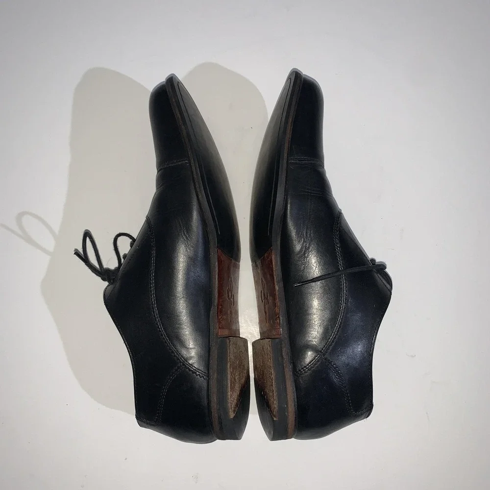 Cole Haan Shoes Mens Size 9.5 Black Oxford Cap Toe Leather Dress Lace Up C08750